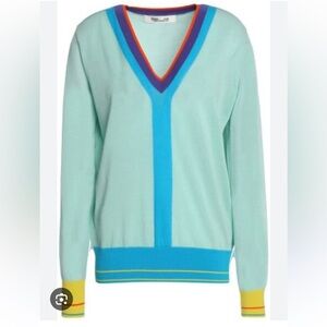 DVF colorblock sweater